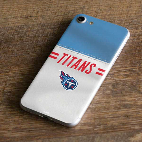 NFL Tennessee Titans White Striped iPhone 8 Skin