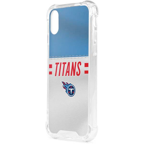 NFL Tennessee Titans White Striped iPhone XS Clear Case