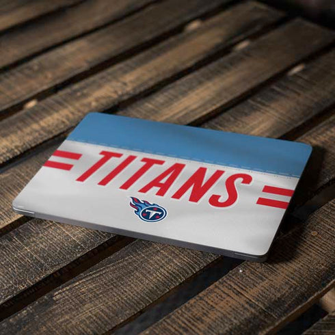 NFL Tennessee Titans White Striped Apple MacBook Air Skin