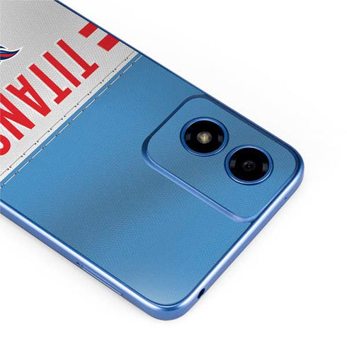 NFL Tennessee Titans White Striped Moto G Play 4G (2024) Skin