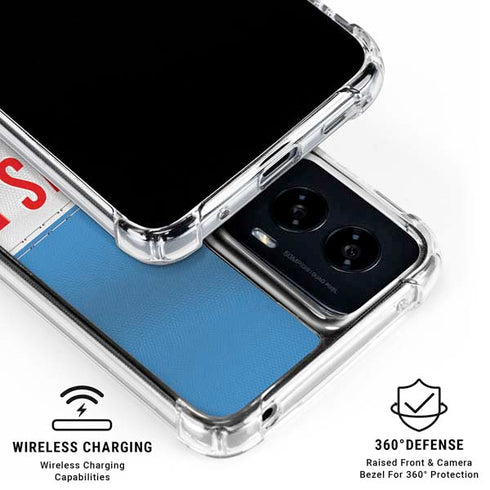 NFL Tennessee Titans White Striped Moto G Power 5G (2024) Clear Case