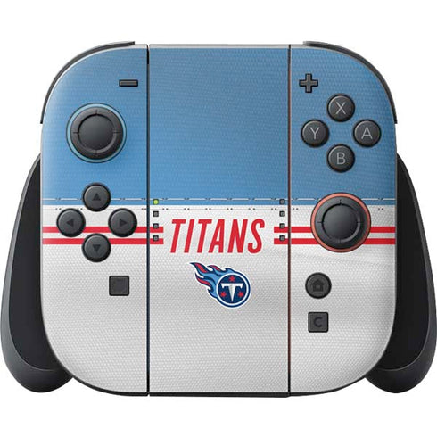 NFL Tennessee Titans White Striped Nintendo Skins