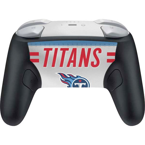 NFL Tennessee Titans White Striped Nintendo Switch 2 (2025) Pro Controller Skin