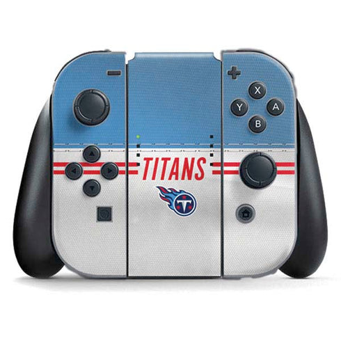 NFL Tennessee Titans White Striped Nintendo Skins