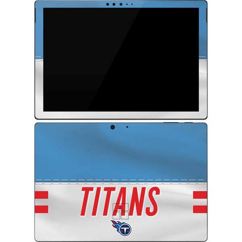 NFL Tennessee Titans White Striped Surface Pro 7 Skin