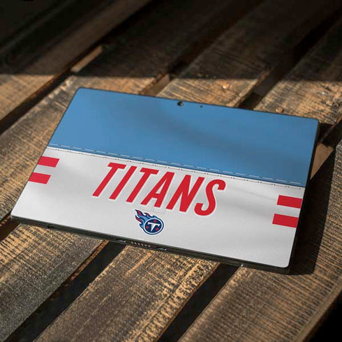 NFL Tennessee Titans White Striped Surface Pro 7 Skin