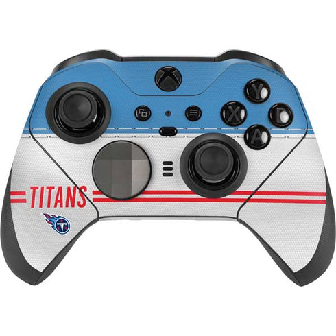 NFL Tennessee Titans White Striped Xbox Elite Wireless Controller Series 2 Skin
