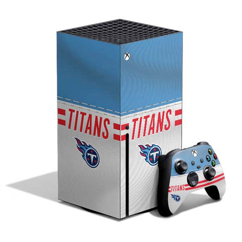 NFL Tennessee Titans White Striped Xbox Series X Skins