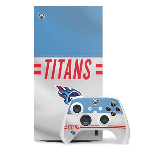 NFL Tennessee Titans White Striped Xbox Series X Skins