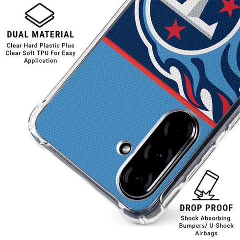 NFL Tennessee Titans Zone Block Galaxy A36 5G Clear Case