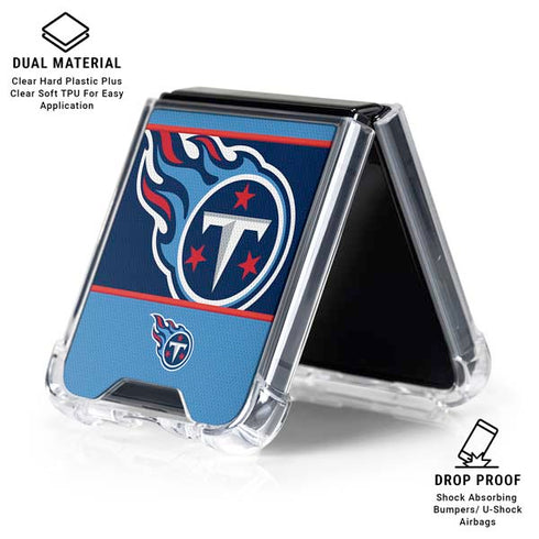 NFL Tennessee Titans Zone Block Galaxy Z Flip6 Clear Case