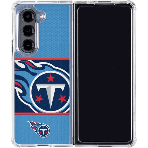 NFL Tennessee Titans Zone Block Galaxy Z Fold5 5G Clear Case