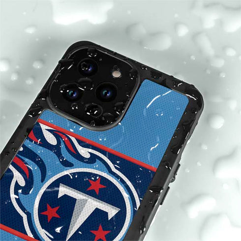 NFL Tennessee Titans Zone Block iPhone 15 Pro Waterproof Case