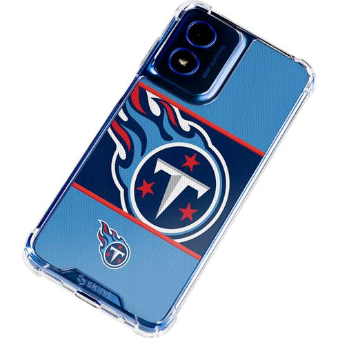 NFL Tennessee Titans Zone Block Moto G 5G (2024) Clear Case