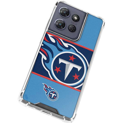 NFL Tennessee Titans Zone Block Moto G Stylus 5G (2025) Clear Case