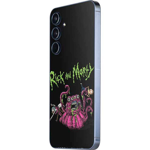 Adult Swim Rick and Morty Tentacle Attack Galaxy A35 5G Skin