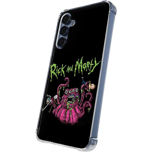 Adult Swim Rick and Morty Tentacle Attack Galaxy A55 5G Clear Case