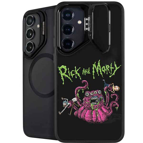 Adult Swim Rick and Morty Tentacle Attack Galaxy S25 Kickstand Case