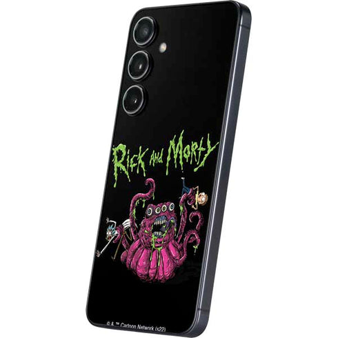 Adult Swim Rick and Morty Tentacle Attack Galaxy S24 Plus Skin