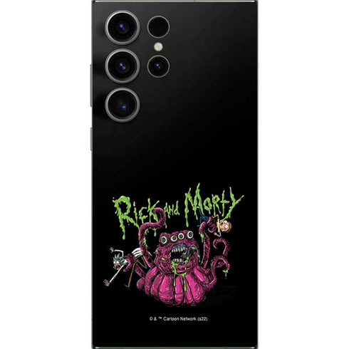 Adult Swim Rick and Morty Tentacle Attack Galaxy S25 Ultra Skin