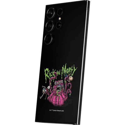 Adult Swim Rick and Morty Tentacle Attack Galaxy S25 Ultra Skin