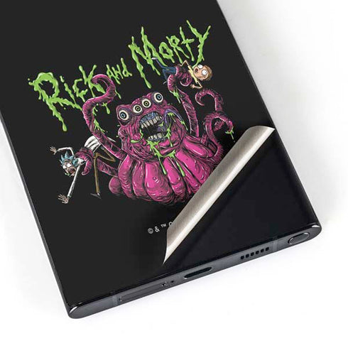 Adult Swim Rick and Morty Tentacle Attack Galaxy S25 Ultra Skin
