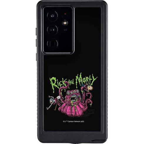 Adult Swim Rick and Morty Tentacle Attack Galaxy S24 Ultra Waterproof Case