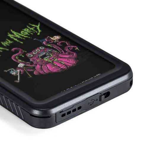 Adult Swim Rick and Morty Tentacle Attack Galaxy S24 Waterproof Case