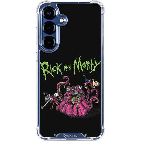 Adult Swim Rick and Morty Tentacle Attack Galaxy S25 Plus Clear Case