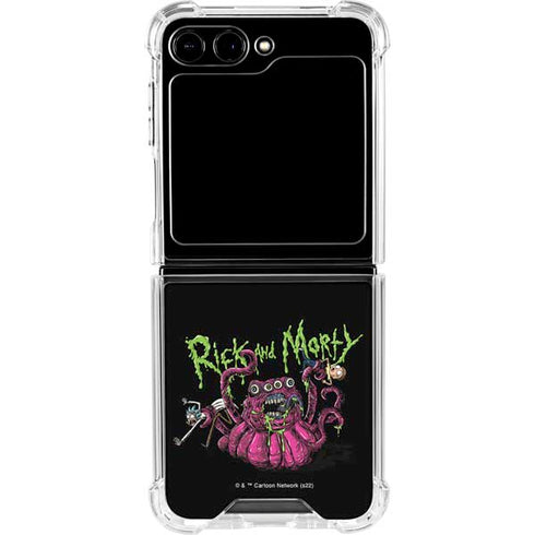 Adult Swim Rick and Morty Tentacle Attack Galaxy Z Flip6 Clear Case