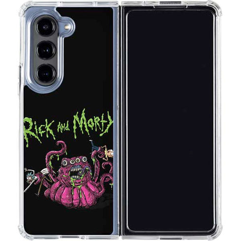 Adult Swim Rick and Morty Tentacle Attack Galaxy Z Fold5 5G Clear Case