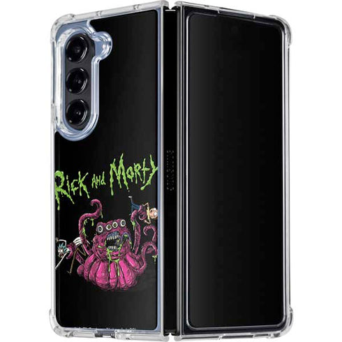 Adult Swim Rick and Morty Tentacle Attack Galaxy Z Fold5 5G Clear Case