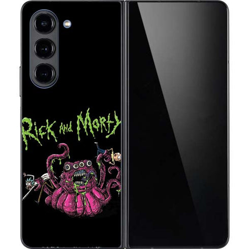 Adult Swim Rick and Morty Tentacle Attack Galaxy Z Fold5 5G Skin
