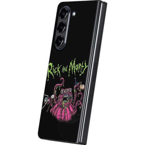 Adult Swim Rick and Morty Tentacle Attack Galaxy Z Fold5 5G Skin