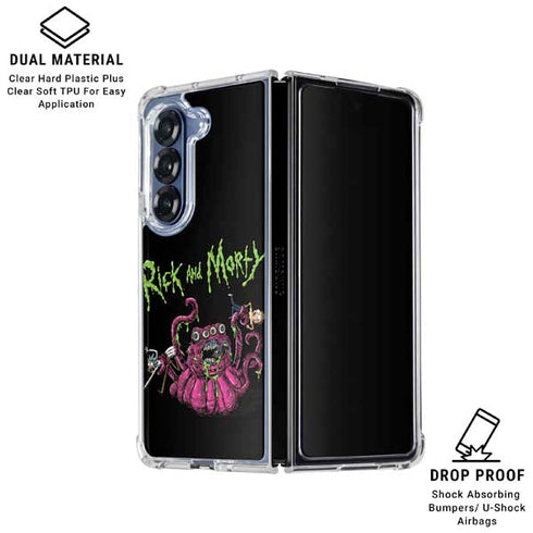 Adult Swim Rick and Morty Tentacle Attack Galaxy Z Fold6 Clear Case