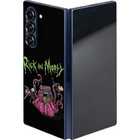 Adult Swim Rick and Morty Tentacle Attack Galaxy Z Fold6 Skin