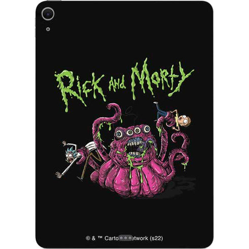 Adult Swim Rick and Morty Tentacle Attack Apple iPad Air Skin
