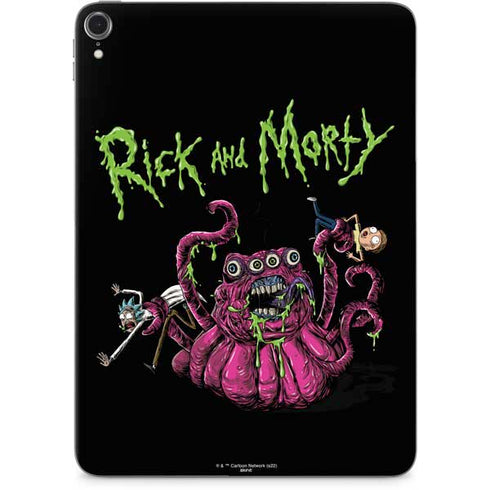 Adult Swim Rick and Morty Tentacle Attack Apple iPad Pro Skin