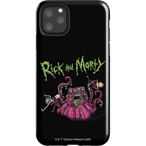Adult Swim Rick and Morty Tentacle Attack iPhone Cases