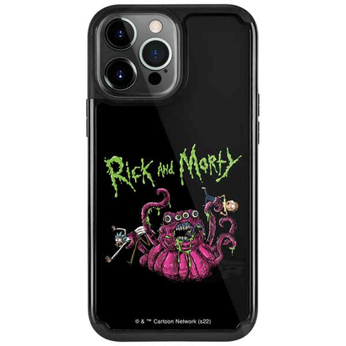 Adult Swim Rick and Morty Tentacle Attack iPhone Cases