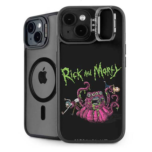 Adult Swim Rick and Morty Tentacle Attack iPhone 14 Kickstand Case