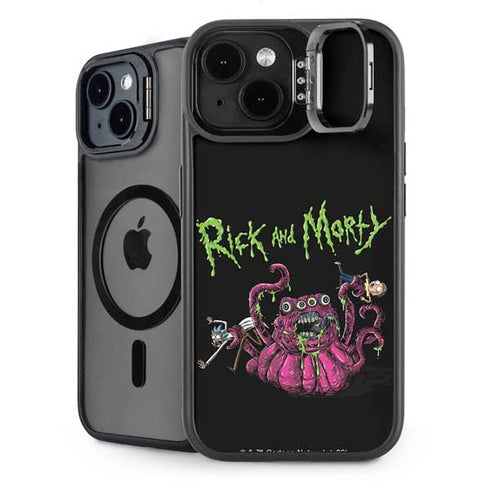 Adult Swim Rick and Morty Tentacle Attack iPhone 14 Plus Kickstand Case