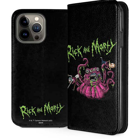 Adult Swim Rick and Morty Tentacle Attack iPhone 14 Pro Max Folio Case