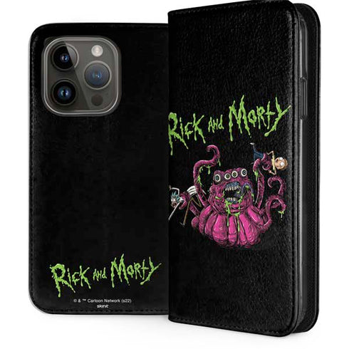 Adult Swim Rick and Morty Tentacle Attack iPhone 15 Pro Folio Case