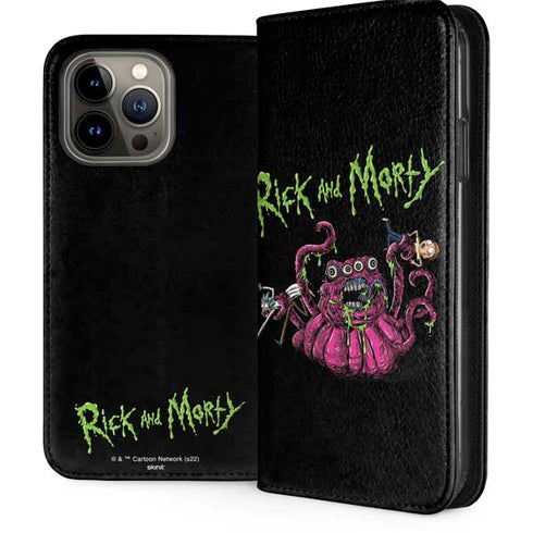 Adult Swim Rick and Morty Tentacle Attack iPhone 15 Pro Max Folio Case