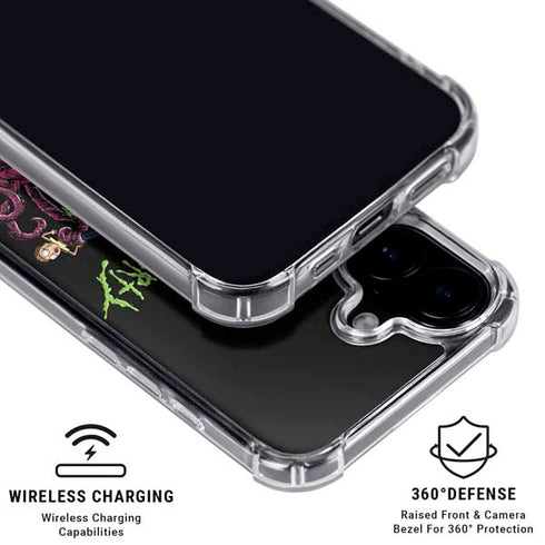 Adult Swim Rick and Morty Tentacle Attack iPhone 16 Clear Case