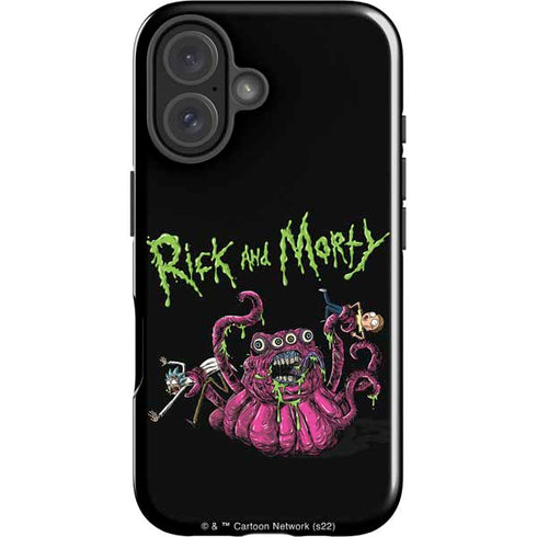 Adult Swim Rick and Morty Tentacle Attack iPhone 16 Impact Case