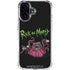 Adult Swim Rick and Morty Tentacle Attack iPhone 16 Plus Clear Case