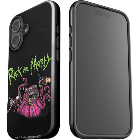 Adult Swim Rick and Morty Tentacle Attack iPhone 16 Plus Impact Case