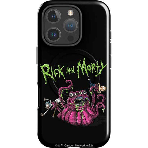 Adult Swim Rick and Morty Tentacle Attack iPhone 16 Pro Magsafe Impact Case